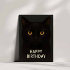 Greeting card with a cat motif