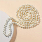 Glass pearl necklace