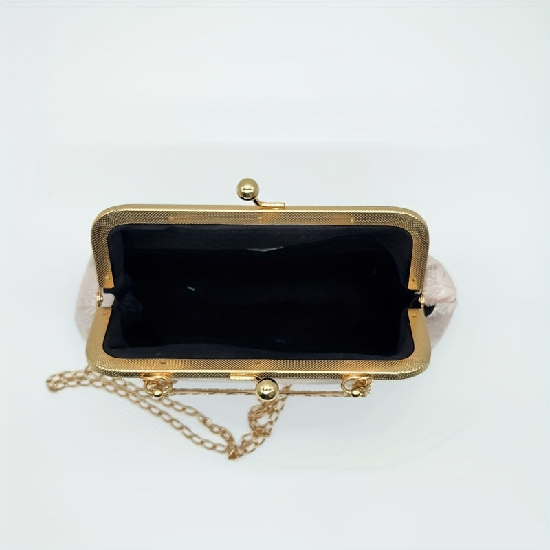 Elegant handbag with floral embroidery