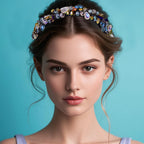 Elegantní čelenka s krystaly a kamínky
