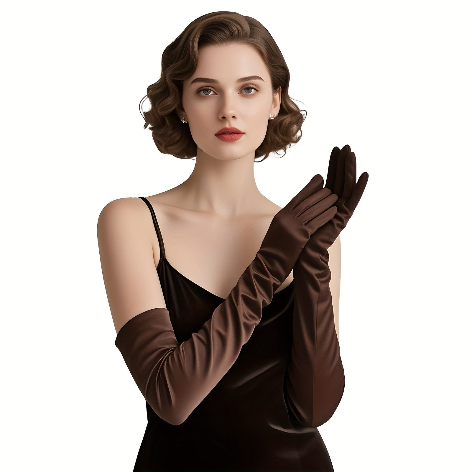 Women's long gloves in the style of the 1920s
