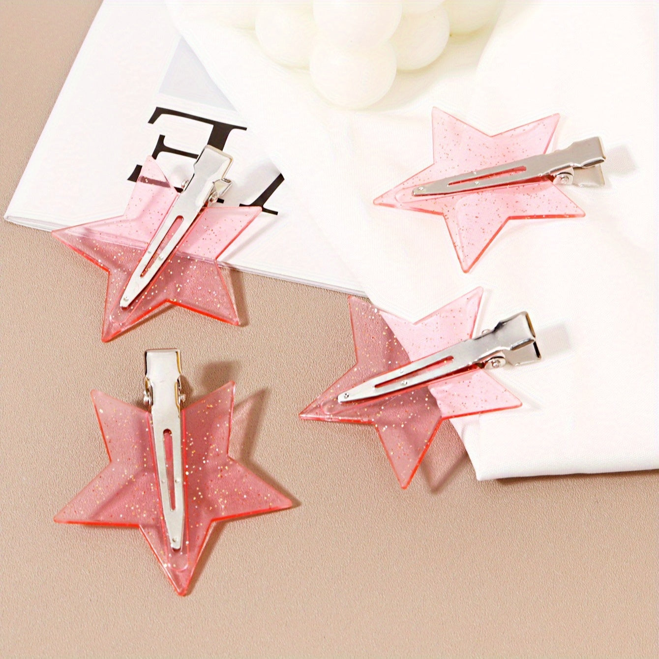4 pcs star-shaped hair clips
