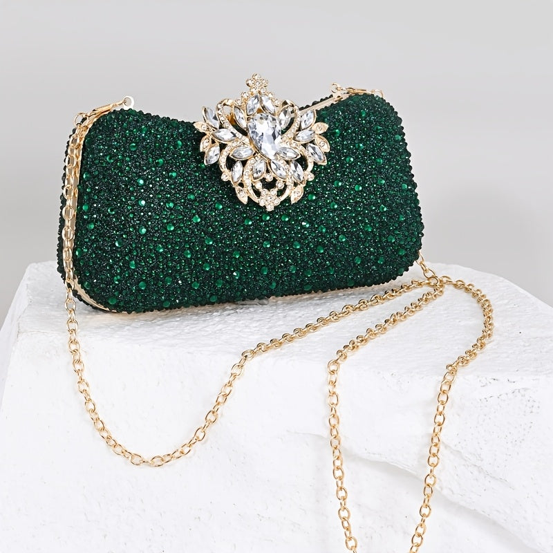 A notepad with rhinestones and a clip fastening