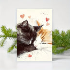 Birthday card with cat motif