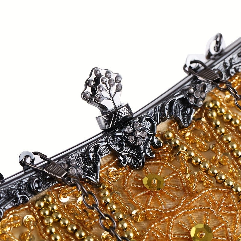 Vintage envelope with embroidery and beads