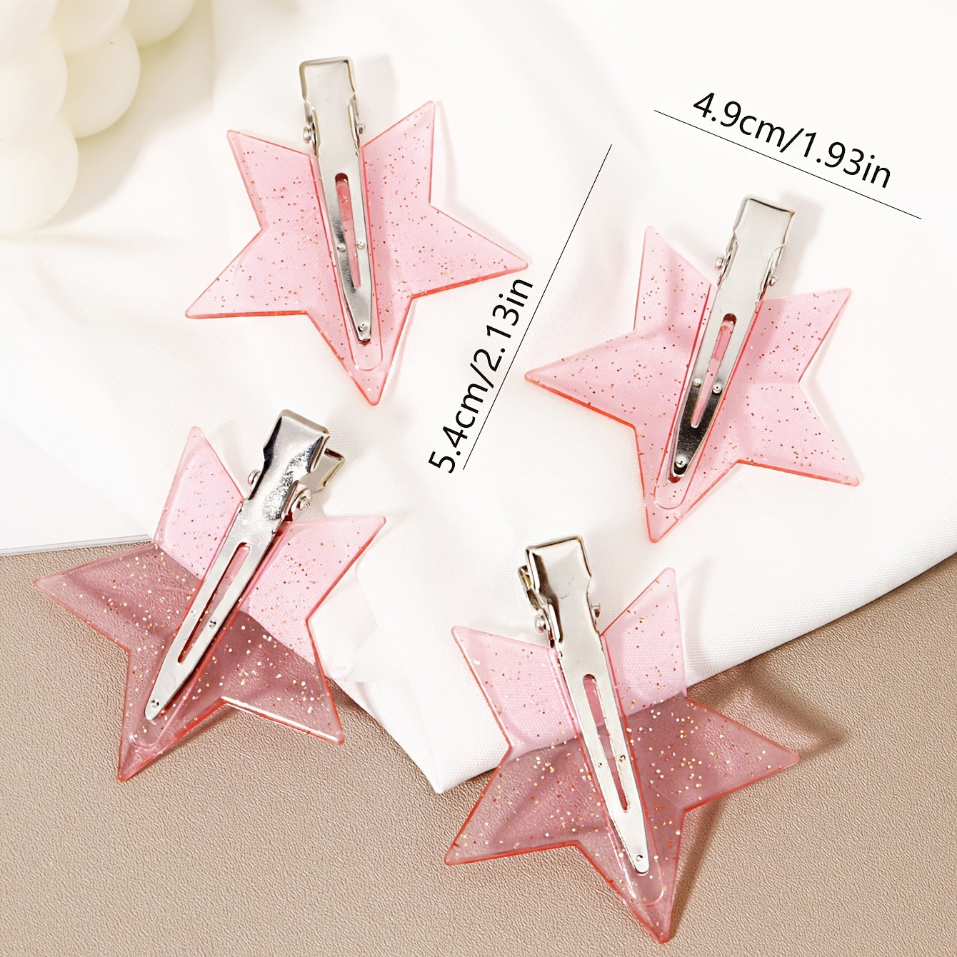 4 pcs star-shaped hair clips