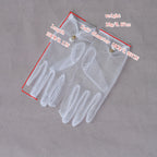 Short wedding gloves made of transparent tulle