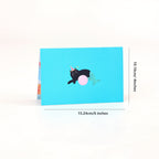 3D opening card with a cat and underwater world motif