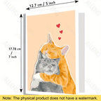 Birthday card with cat motif