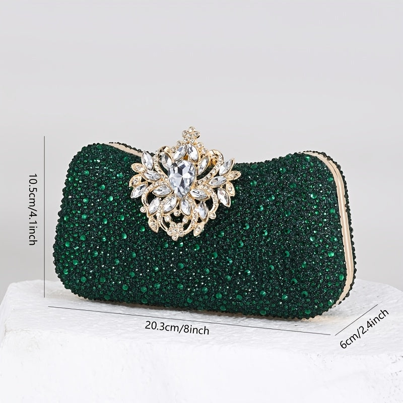 A notepad with rhinestones and a clip fastening