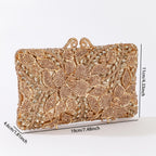Luxurious clutch bag with floral motif