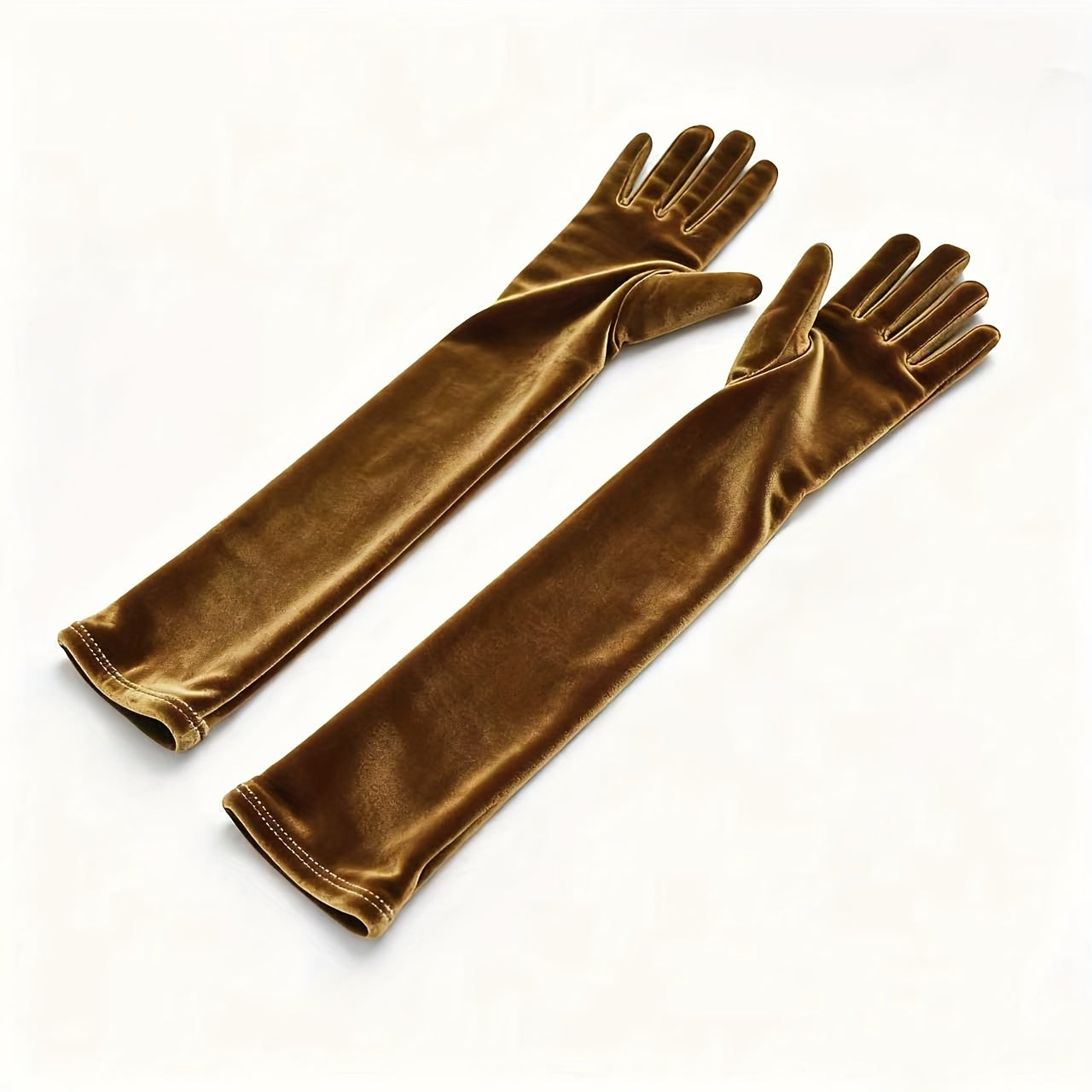 Long velvet gloves in the style of the 1920s
