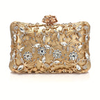 Elegant handbag decorated with rhinestones