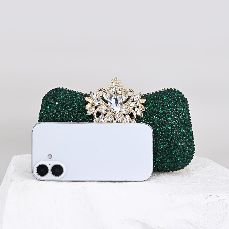 A notepad with rhinestones and a clip fastening