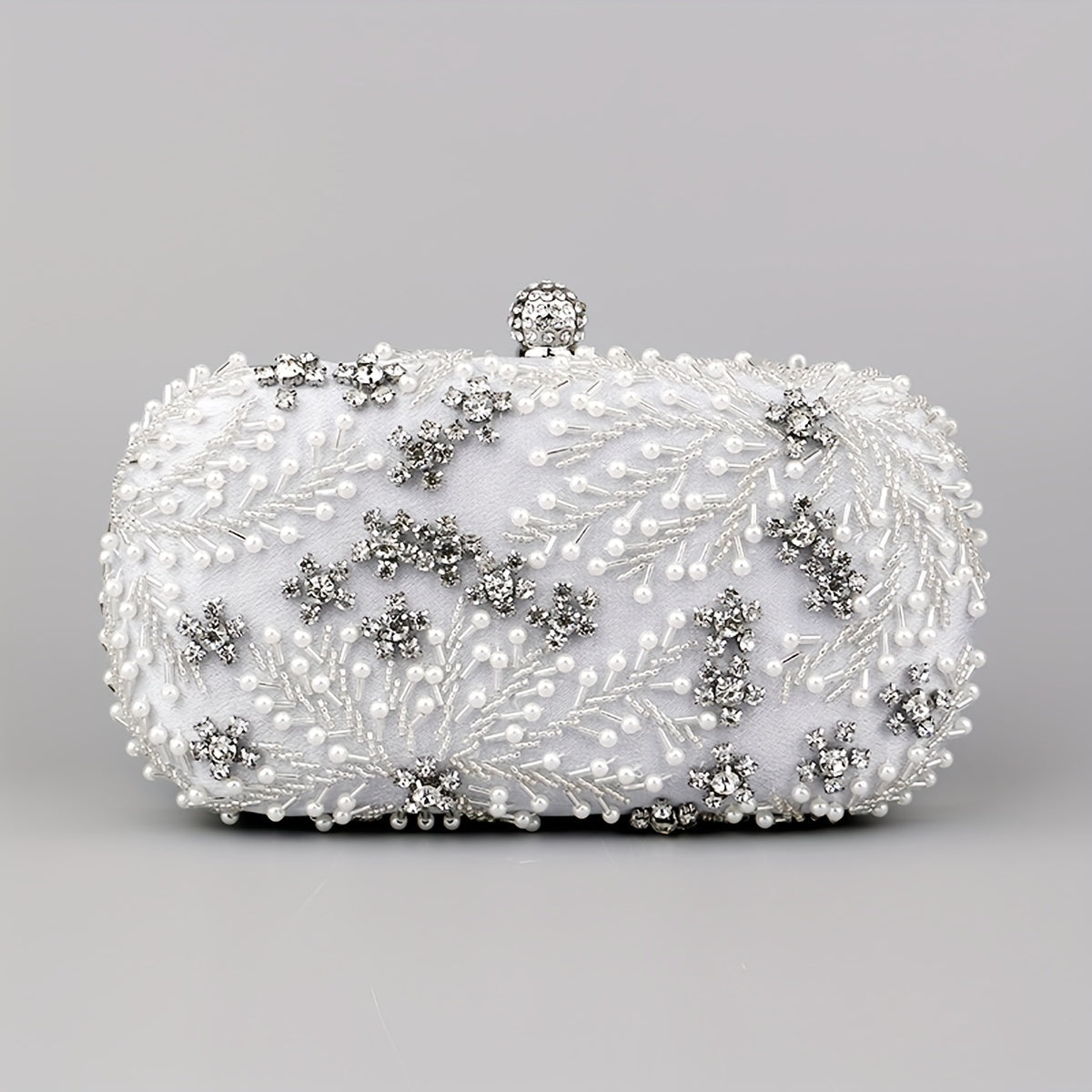 Luxurious clutch bag with rhinestone decoration