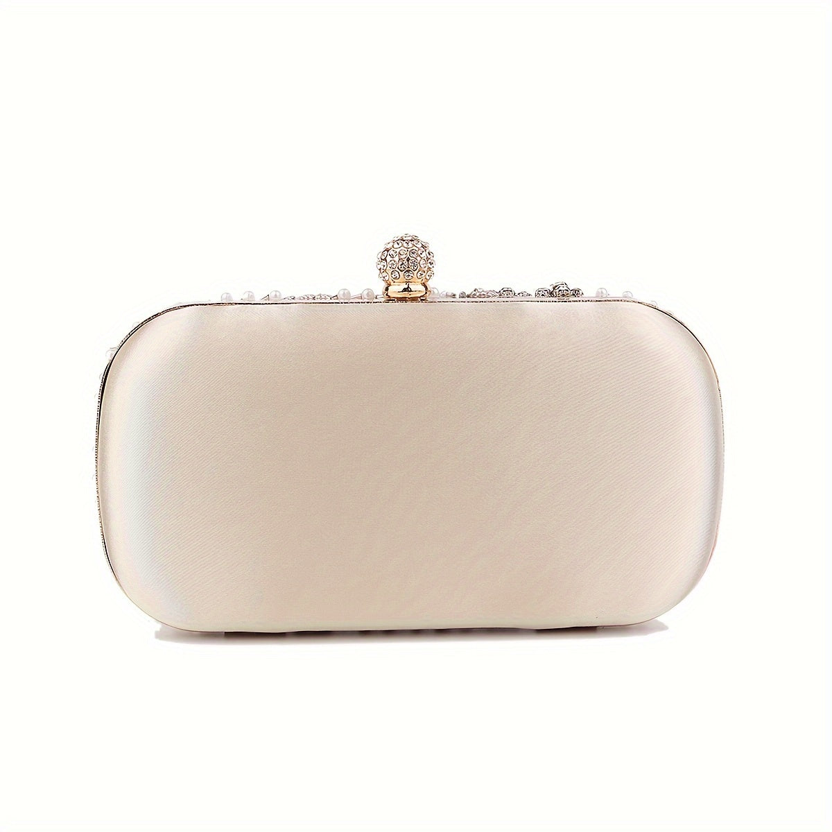 Luxurious clutch bag with rhinestone decoration