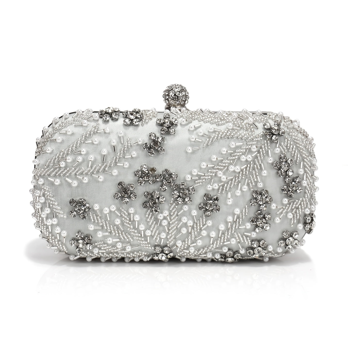 Luxurious clutch bag with rhinestone decoration