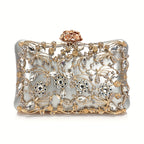 Elegant handbag decorated with rhinestones