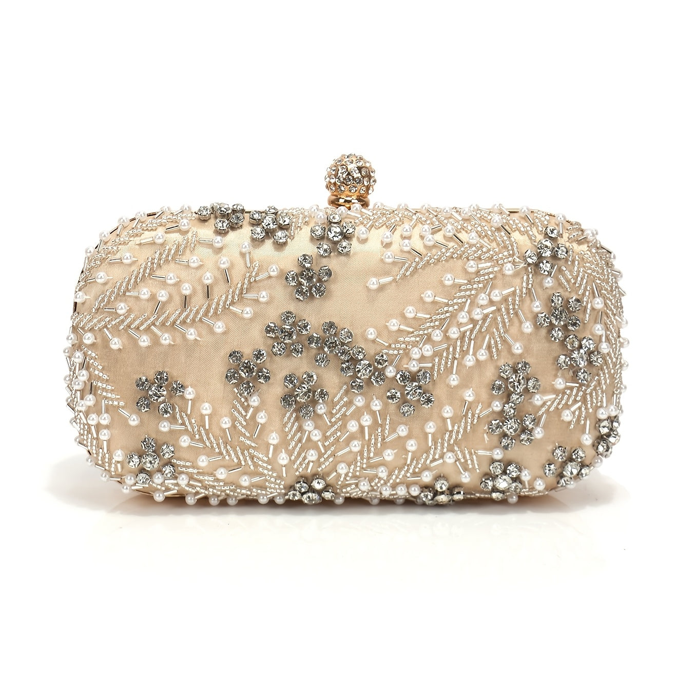 Luxurious clutch bag with rhinestone decoration