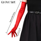 Women's satin long gloves in the style of the 1920s