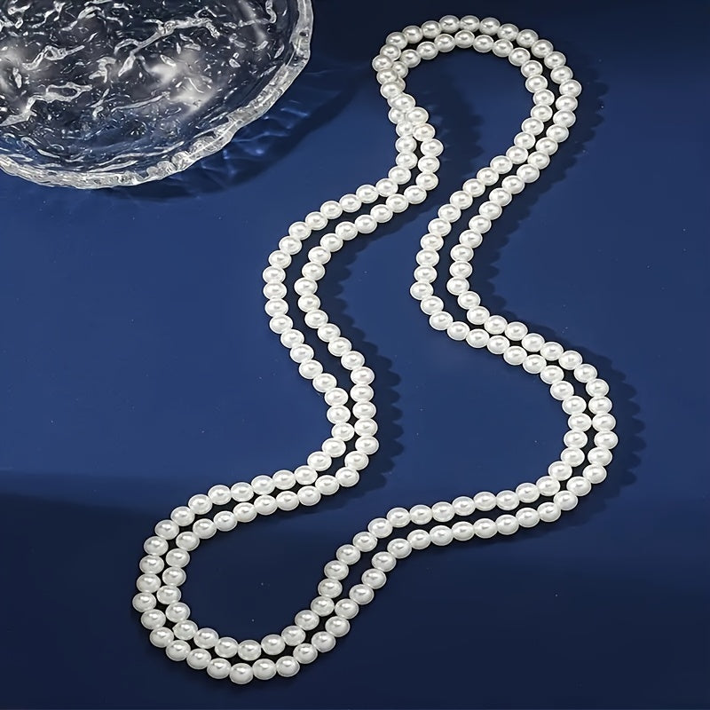 Long pearl necklace