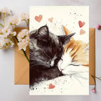 Birthday card with cat motif