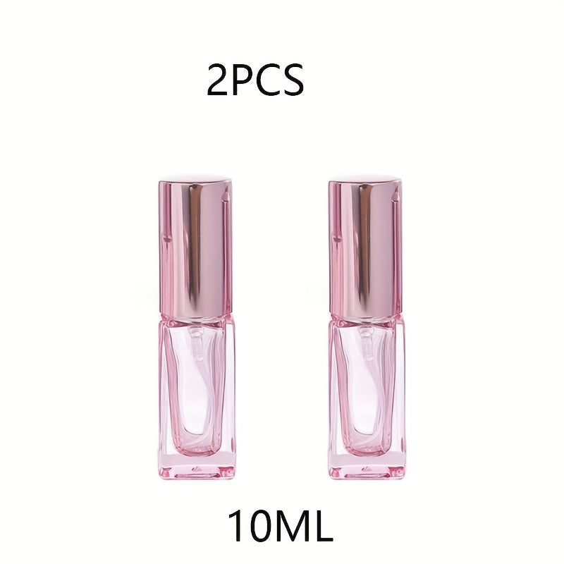 2ks skleněných růžových rozprašovacích lahviček