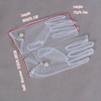 Short wedding gloves made of transparent tulle