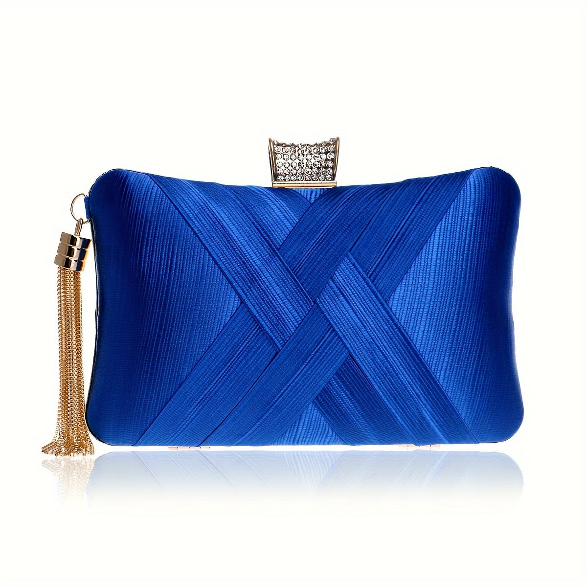 Women's elegant lightweight handbag with adjustable strap and chain with fringes