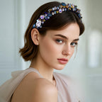 Elegantní čelenka s krystaly a kamínky