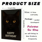 Greeting card with a cat motif