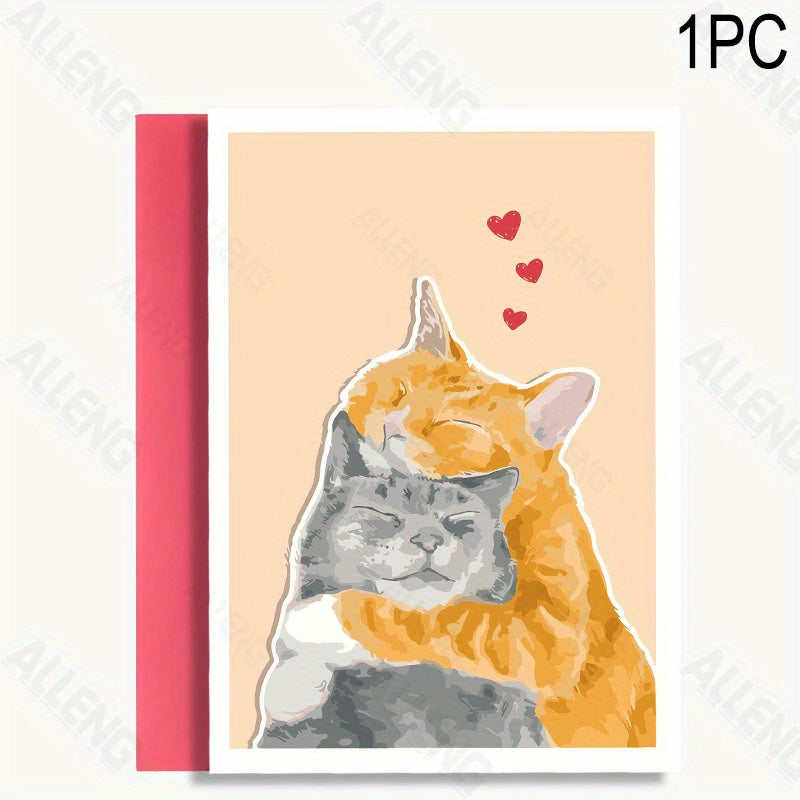 Narozeninové přání s motivem koček