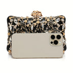 Elegant handbag decorated with rhinestones