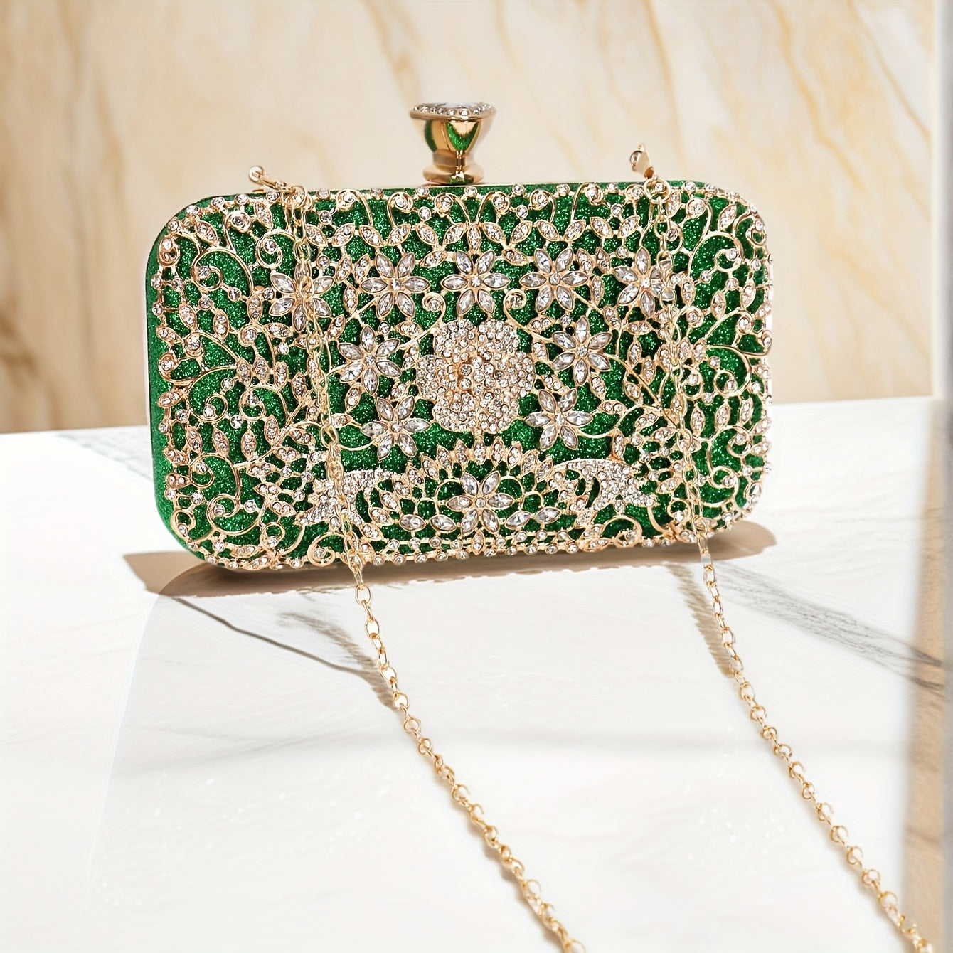 Evening clutch with motif