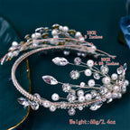 Headband with rhinestones and faux pearls